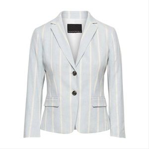 Banana Republic Striped Linen Blazer
